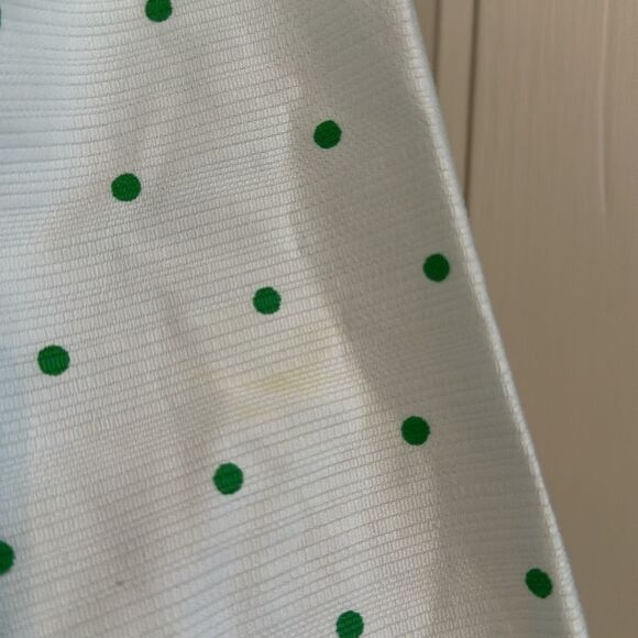 Vintage 60s/70s Howard Wolf Green & White Flower Power Hostess Maxi Dress - Picture 7 of 12